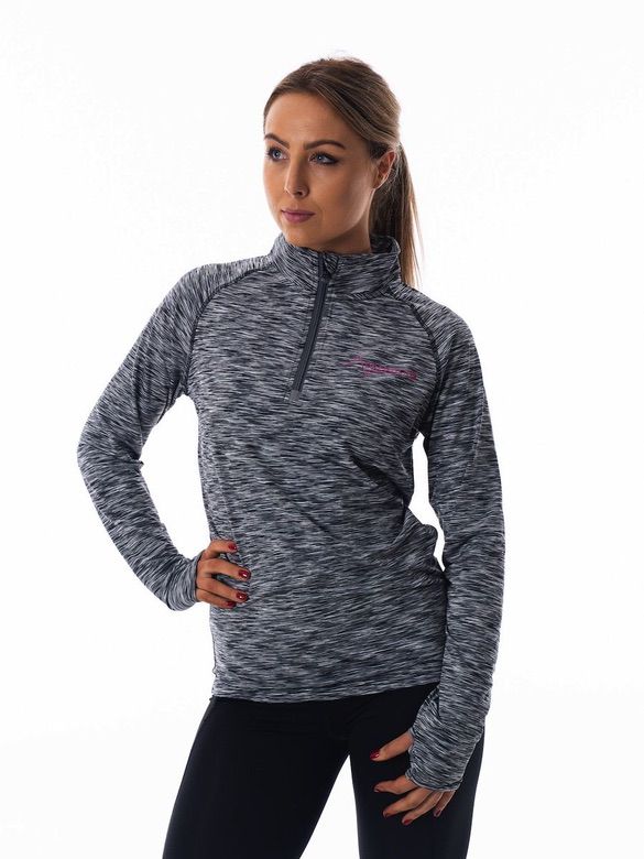 Ladies-Grey-Mid-Zip-Gym-Jacket