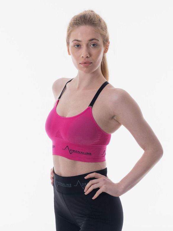 Ladies-Pink-Sports-Bra-Front