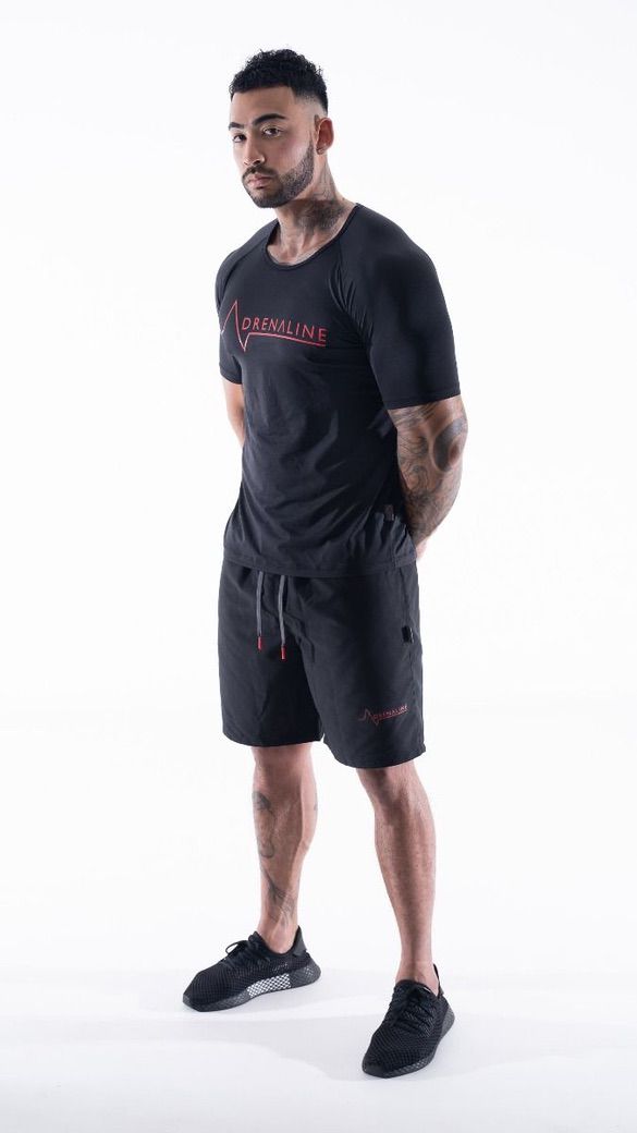 Mens-Black-Fitted-Gym-Tshirt