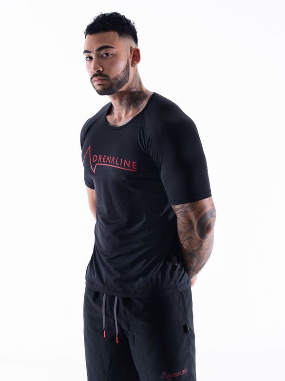 Mens-Black-Fitted-Gym-Tshirt