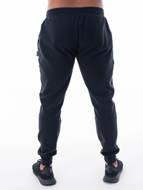 Mens-Black-Pocket-Gym-Joggers