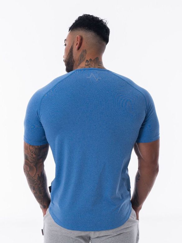 Mens-Fitted-Tshirt-Blue