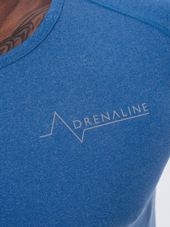 Mens-Blue-Fitted-Tshirt-Logo