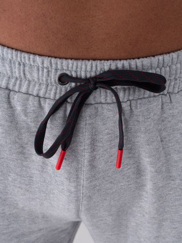 Mens-Grey-Cuff-Gym-Joggers-Tie-Detail