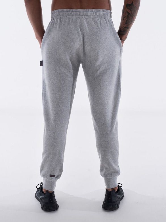 Mens-Grey-Cuff-Gym-Joggers-Back