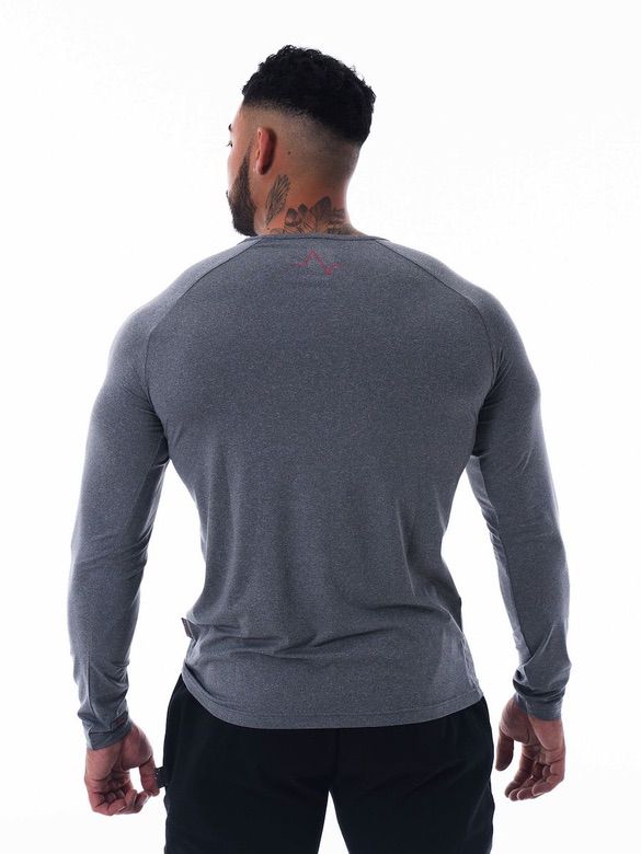Mens-Grey-Long-Sleeve-Base-Layer-Top-Neck