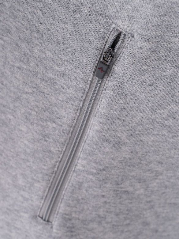 Mens-Grey-Pocket-Hoodie-Drawstring