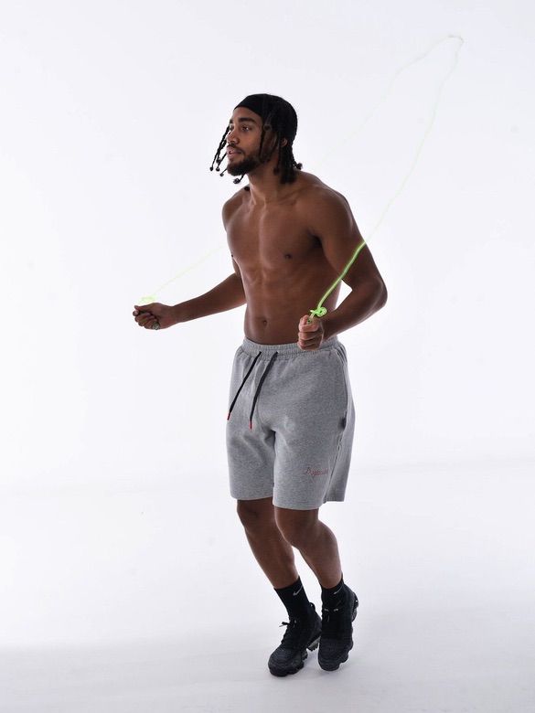 Mens-Grey-Sweat-Gym-Shorts