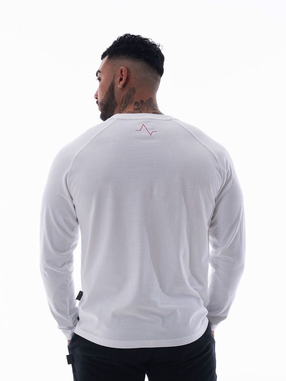 Mens-White-Long-Sleeve-Base-Layer-Top
