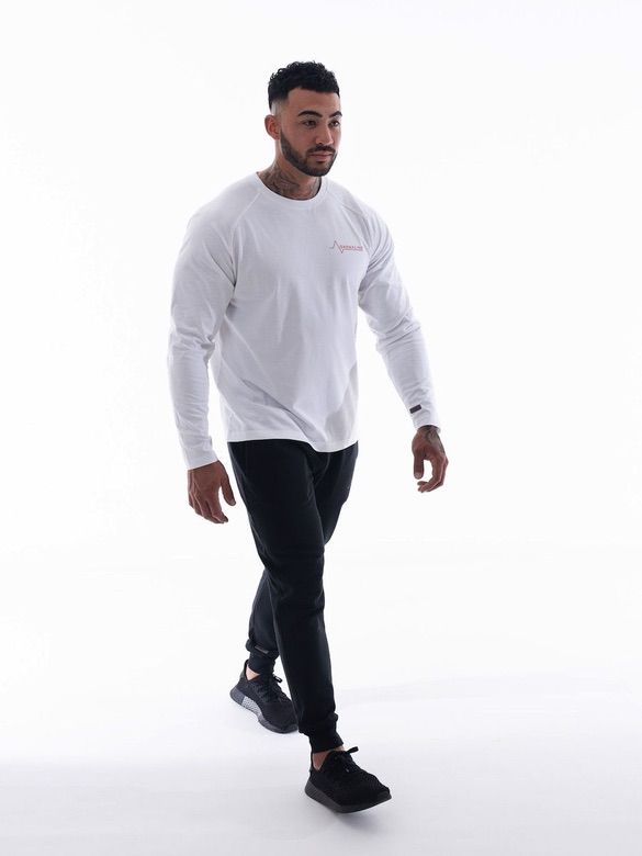 Mens-White-Long-Sleeve-Base-Layer-Top