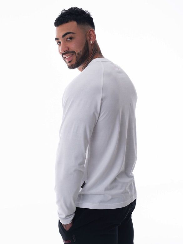 Mens-White-Long-Sleeve-Base-Layer-Top