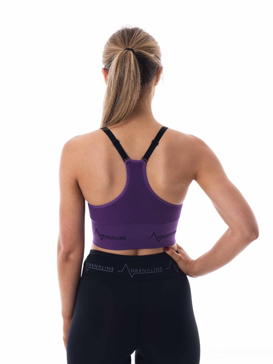 Ladies-Purple-Sports-Bra-Back